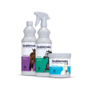 Introductory pack product range, including Equaroma™ 500ml bottle, Cleanse 500ml bottle and Dis-in-fect tub